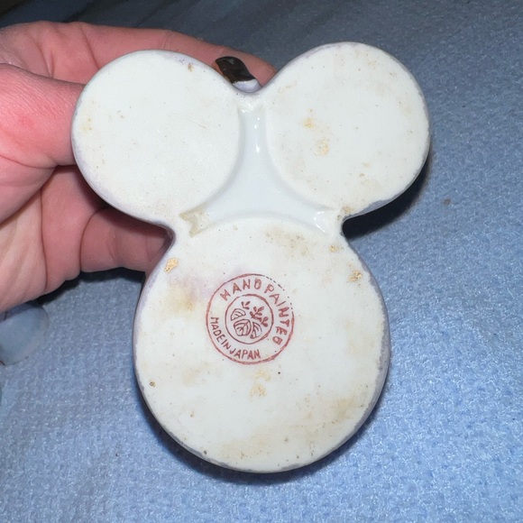 Rare Vintage Condiment Salt Shaker Holder Lusterware Hand Painted Japan - Picture 14 of 16